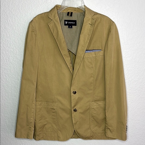 Cremieux Men’s Summer Blazer Neutral Khaki Beige Medium - Picture 1 of 12